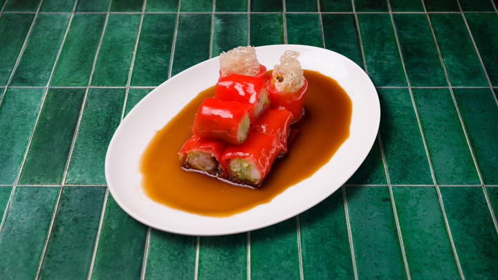 Crispy Shrimp Red Rice Roll