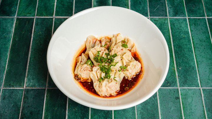 Shrimp Wontons in Chili Oil