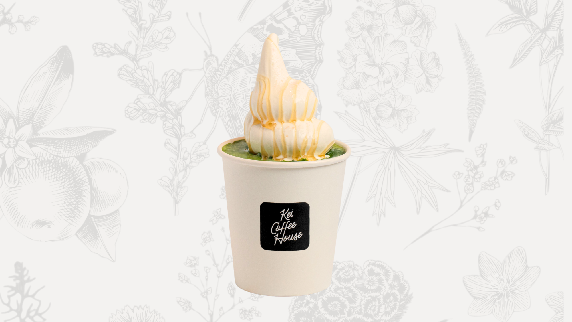 Salted Honey Matcha Soft Serve